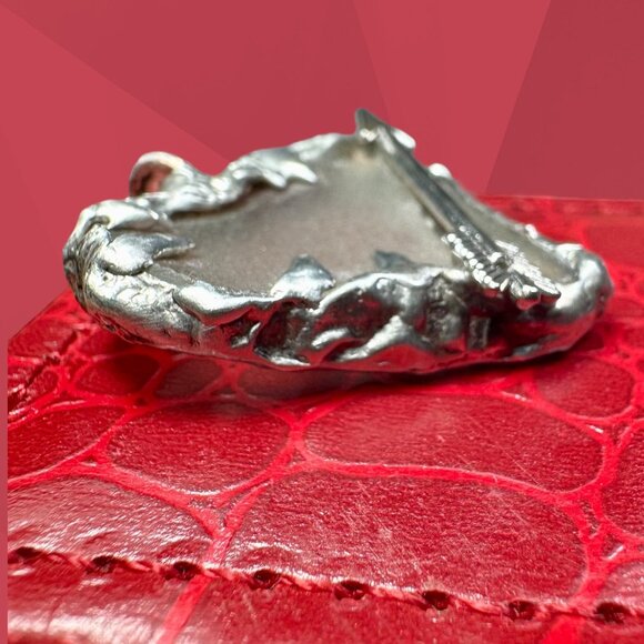 Artisan Sea Glass Heart Pendant With Silver Metalwork Arrow “Struck by Cupid” - Picture 9 of 15